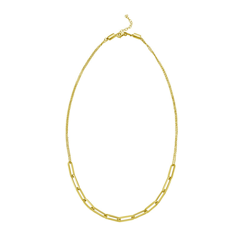 Paperclip Link Chain 26" in 14k Yellow Gold image number null